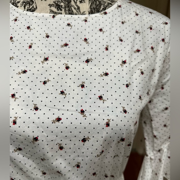 Cynthia Rowley, never been worn, size Large cotton flower print ruffle dress. - Picture 6 of 9